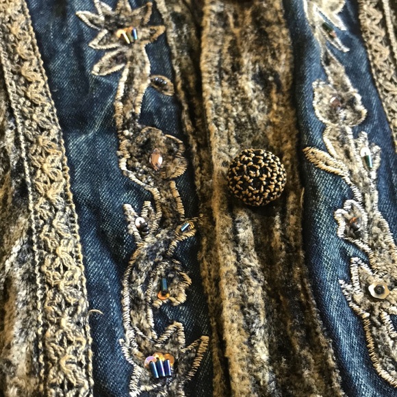 Urban Tribe vintage inspired jean jacket - Picture 5 of 8